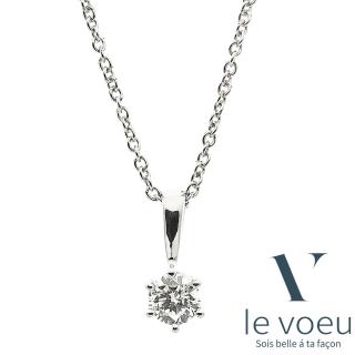 【le voeu】18K金 20分 鑽石項鍊 單點星光 流星(0.2克拉 輕珠寶 項鍊)