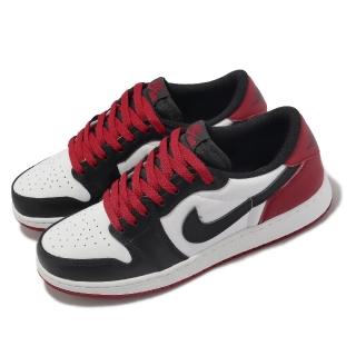 【nike 耐吉】air jordan 1 retro low og gs 大童 女鞋 black toe aj1(cz0858-106)