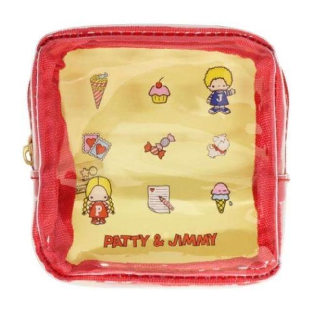 【小禮堂】Patty&Jimmy 方型透明小物收納包 - 復古系列(平輸品)