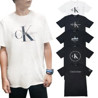 【Calvin Klein 凱文克萊】CK 經典款 中LOGO 印膠 短袖 T(平輸品)