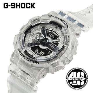 【CASIO 卡西歐】G-SHOCK 40週年限定/透視錶面 半透明/51mm(GA-114RX-7A)
