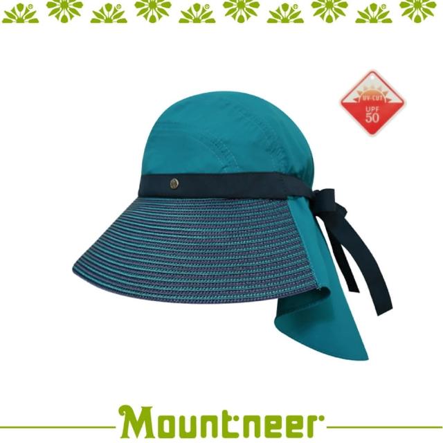 【Mountneer 山林】中性 透氣抗UV草編帽《藍綠》11H06-84/抗UV/UPF50+/防曬帽(悠遊山水)