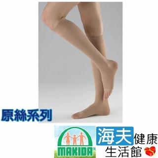 【海夫健康生活館】MAKIDA醫療彈性襪 未滅菌 吉博 彈性襪 140D 原絲系列 小腿襪 露趾(121H)