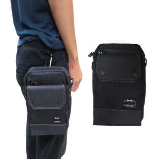 【SNOW.bagshop】腰包大容量7吋手機適用主袋+外袋共三層(外掛式腰防水尼龍布外袋可5.5寸機)
