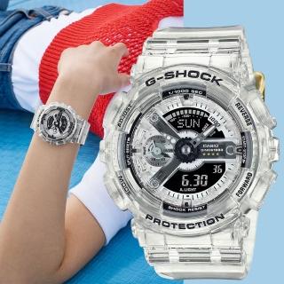 【CASIO 卡西歐】G-SHOCK 40周年透明限量版透視機芯手錶 畢業禮物(GMA-S114RX-7A)