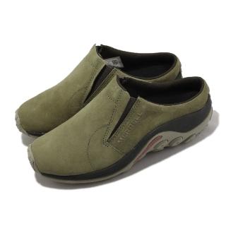 【MERRELL】休閒鞋 Jungle Slide 女鞋 草藥綠 棕 懶人鞋 麂皮 套入式(ML006240)
