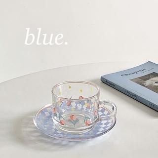 【JEN】韓式小清新玻璃杯碟組