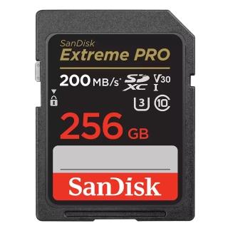 【SanDisk 晟碟】256GB SDXC Extreme Pro 200MB/s 4K U3 V30 相機記憶卡