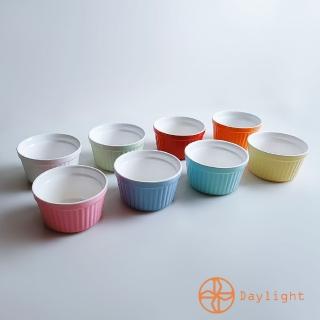 【Daylight】圓形陶瓷烤皿9cm-7件組(布丁杯 烤皿 烤盅 舒芙蕾 陶瓷杯 烤碗 烤盤)