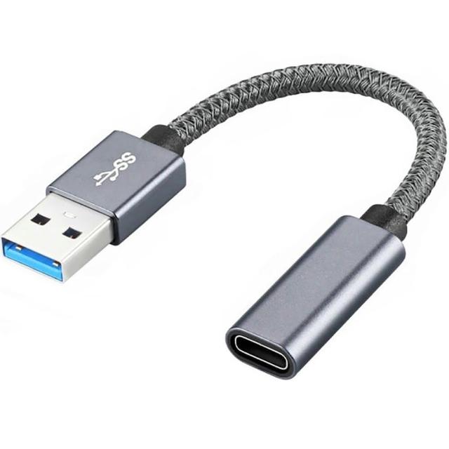 【Bill Case】灰霸 10 Gbps USB 3.1 to Type-C 母 終極多功轉接線 15公分(USB IF會員製造商 品質保固450天)