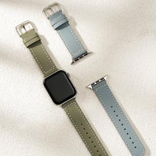 【W.wear】Apple watch-車線真皮蘋果錶帶(38/40/41/42/44/45/49Ultra 錶帶)