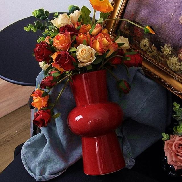 【JEN】法式復古花瓶花器擺飾工藝品(2色可選)