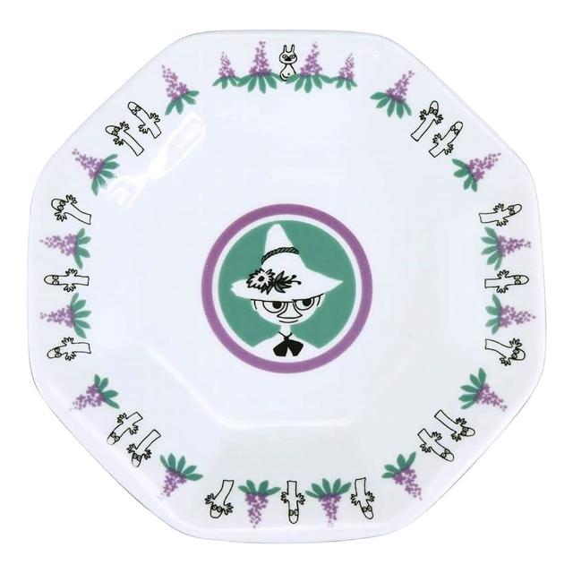 【yamaka】Moomin 嚕嚕米 陶瓷八角餐盤 19cm 阿金 典雅精緻(餐具雜貨)