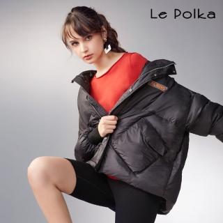 【Le Polka】運動潮流FREE SIZE羽絨外套-女(休閒外套)