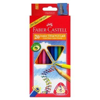 【Faber-Castell】德國輝柏 20色大三角色鉛筆附筆削 開學文具