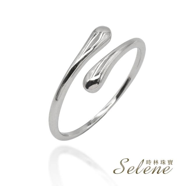 【Selene】潮流流線造型925銀戒指(簡約時尚款 戒圍活圍)