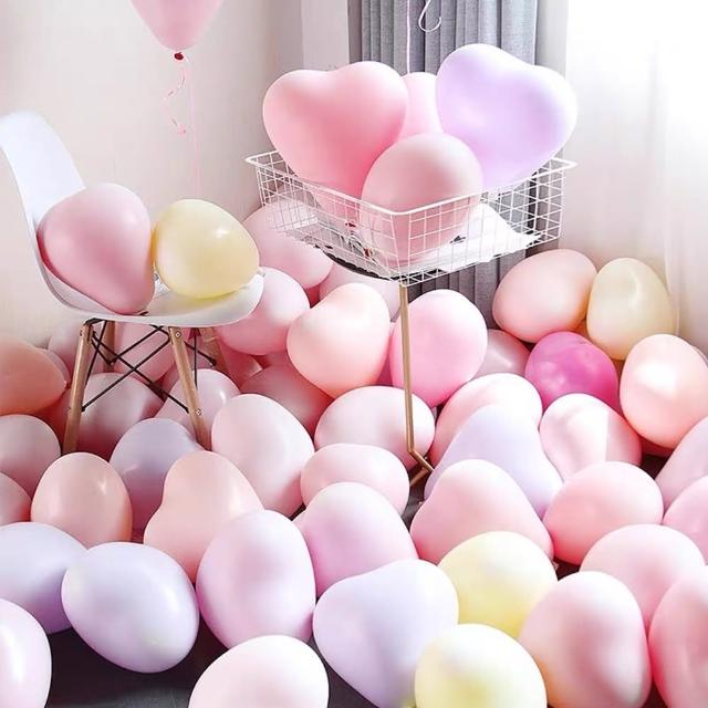 派對佈置愛心乳膠氣球30顆含打氣筒(週年紀念 七夕情人節 生日派對 求婚告白 氣球佈置)