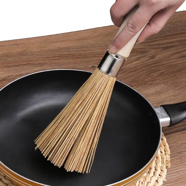 【樂邁家居】天然 竹鍋刷 碗盤刷 洗鍋竹 2入組(天然竹製/掛起收納/順手清潔)