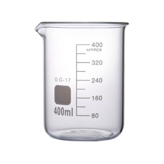 【工具達人】廣口燒杯 玻璃燒杯 分析試藥 化學用品器具 實驗設備 400ml 耐熱玻璃杯 玻璃瓶(190-GCL400)