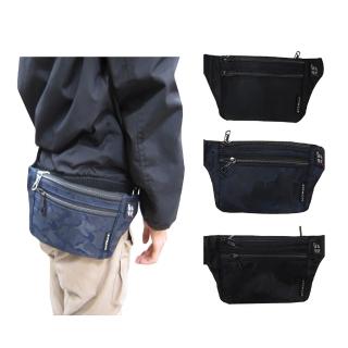 【SNOW.bagshop】腰包小容量扁型隱藏外戴均適用防水尼龍布(二主袋+外袋共三層)
