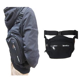 【SNOW.bagshop】腰胸包中容量防水拉鍊防水尼龍布(主袋+外袋共三層)
