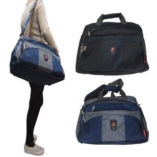 【SNOW.bagshop】旅行袋大容量二主袋+外袋共七層(防水尼龍布壓扁提背斜側背長背帶)