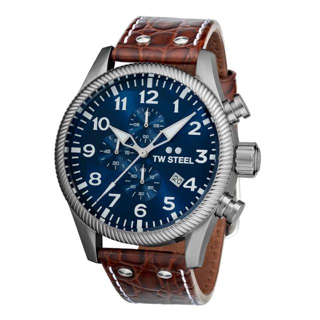 【TW Steel】VOLANTE 全鋼藍面計時碼錶