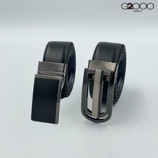 【G2000】黑色金屬亮面扣式皮帶(4款可選)