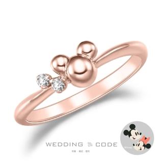 【WEDDING CODE】14K金 鑽石女戒 迪3501玫.米奇(迪士尼米奇 天然鑽石 對戒 618 禮物)