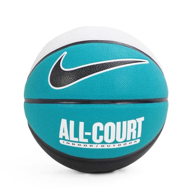 【NIKE 耐吉】Everyday All Court 籃球 7號 橡膠 控球準 室內外 藍綠(DO8258-110)