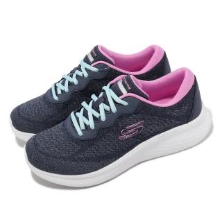 【SKECHERS】休閒鞋 Skech-Lite Pro 寬楦 女鞋 深藍 粉紅 透氣 緩衝 運動鞋(150045-WNVPK)