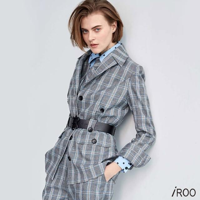 【iROO】格子西裝外套
