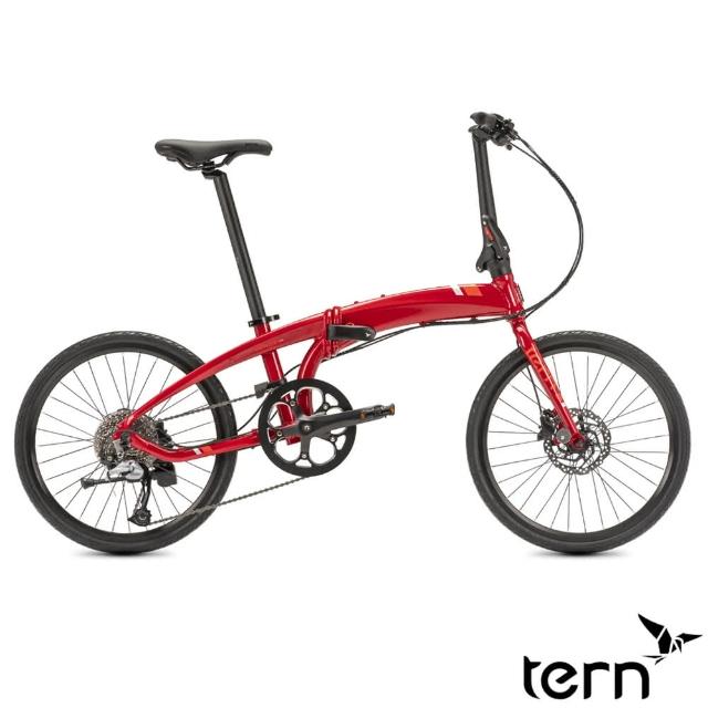 【Tern】Verge D9 20吋451輪組9速碟煞鋁合金折疊單車-金屬紅