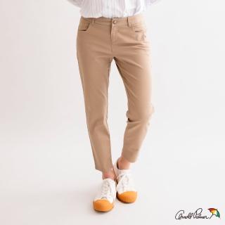 【Arnold Palmer 雨傘】女裝-彈性斜紋休閒褲(卡其色)