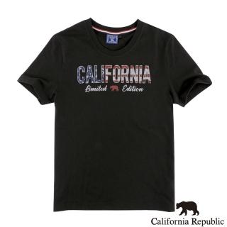 【California Republic】品牌熊印花圓領棉TEE(男版)