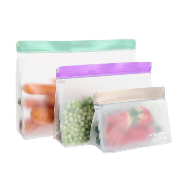 【PEDRINI】Fresh密封食物袋3件(環保密封袋 保鮮收納袋)