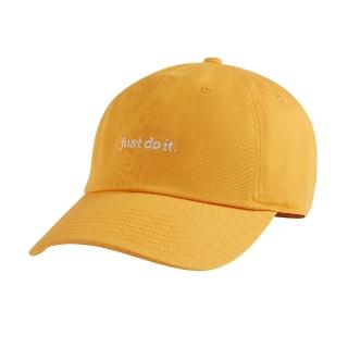 【NIKE 耐吉】帽子 棒球帽 運動帽 遮陽帽 U NK CLUB CAP U CB JDI L 黃 FB5370-717