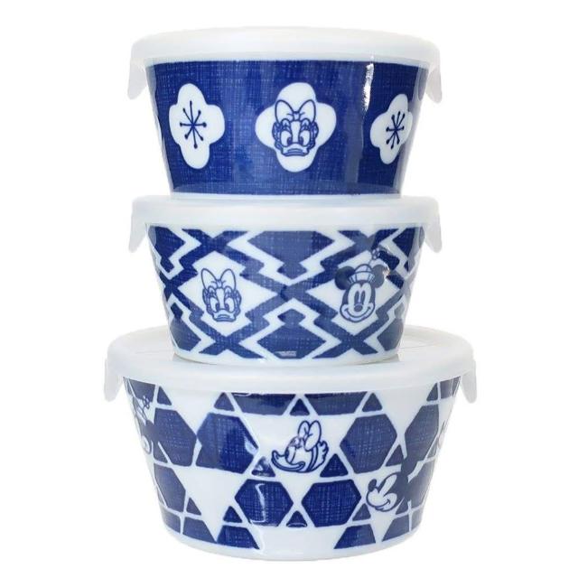 【SANGO 三鄉陶器】迪士尼 微波用陶瓷碗三件組 米奇家族 日式風格 1中2小碗(餐具雜貨)