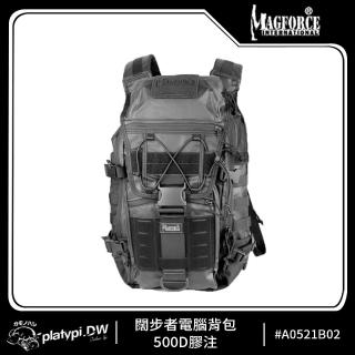 【Magforce馬蓋先】闊步者電腦背包-500D膠注黑(軍規背包 後背包 防潑水後背包 大容量後背包)
