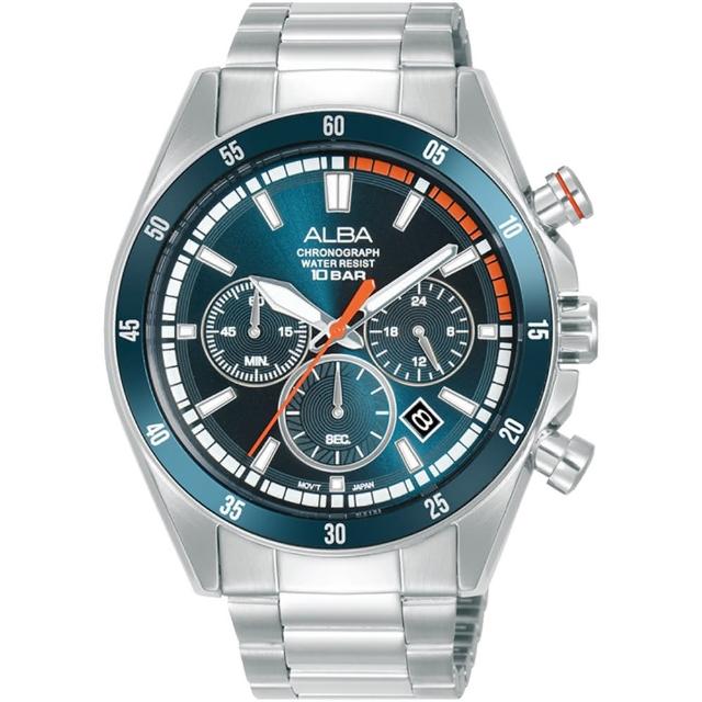 【ALBA】ACTIVE 酷炫三眼計時腕錶(VD53-X395B/AT3J23X1)