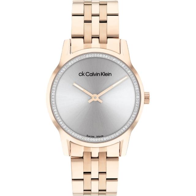 【Calvin Klein 凱文克萊】CK 瑞士製晶鑽女錶-32mm(25000018)