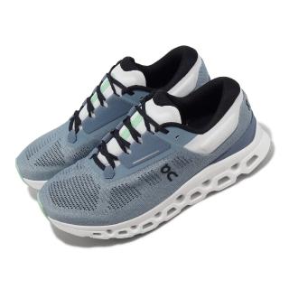 【On 昂跑】慢跑鞋 Cloudstratus 3 男鞋 水藍 金屬灰藍 路跑 長跑 訓練 雲科技 昂跑(3MD30111504)