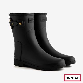 【HUNTER】女鞋-Refined金屬環霧面短靴(黑色)