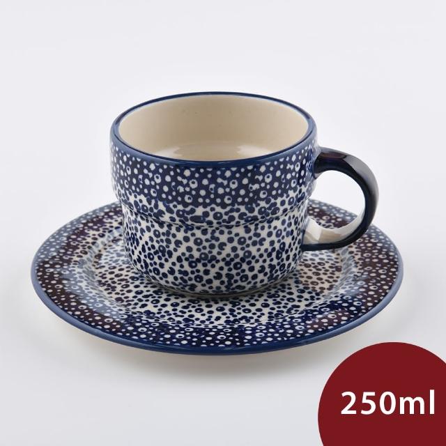 【波蘭陶】Manufaktura  咖啡杯盤組 馬克杯 點心盤 250ml 波蘭手工製(月墜星空系列)