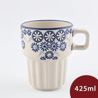 【波蘭陶】Manufaktura 陶瓷馬克杯 咖啡杯 水杯 茶杯 425ml 波蘭手工製(覓境隨花系列)