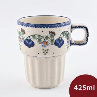 【波蘭陶】Manufaktura 陶瓷馬克杯 咖啡杯 水杯 茶杯 425ml 波蘭手工製(空谷幽蘭系列)