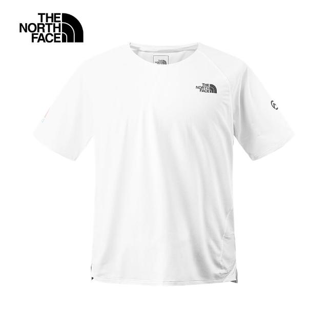 【The North Face 官方旗艦】北面男款白色吸濕排汗經典LOGO短袖T恤｜7ZTROD5