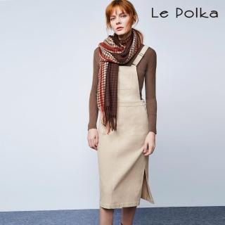 【Le Polka】米卡條絨吊帶洋裝-女