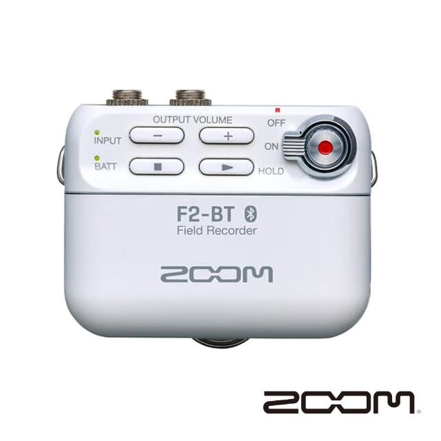 【ZOOM】F2-BT 微型錄音機+領夾麥克風組 白/藍芽版(公司貨)
