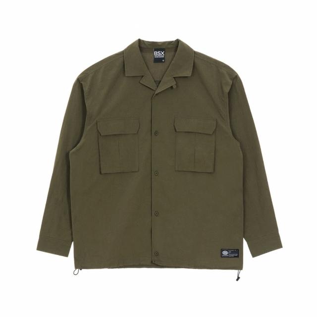 【BSX】Core系列胸前大口袋襯衫(59 綠色)